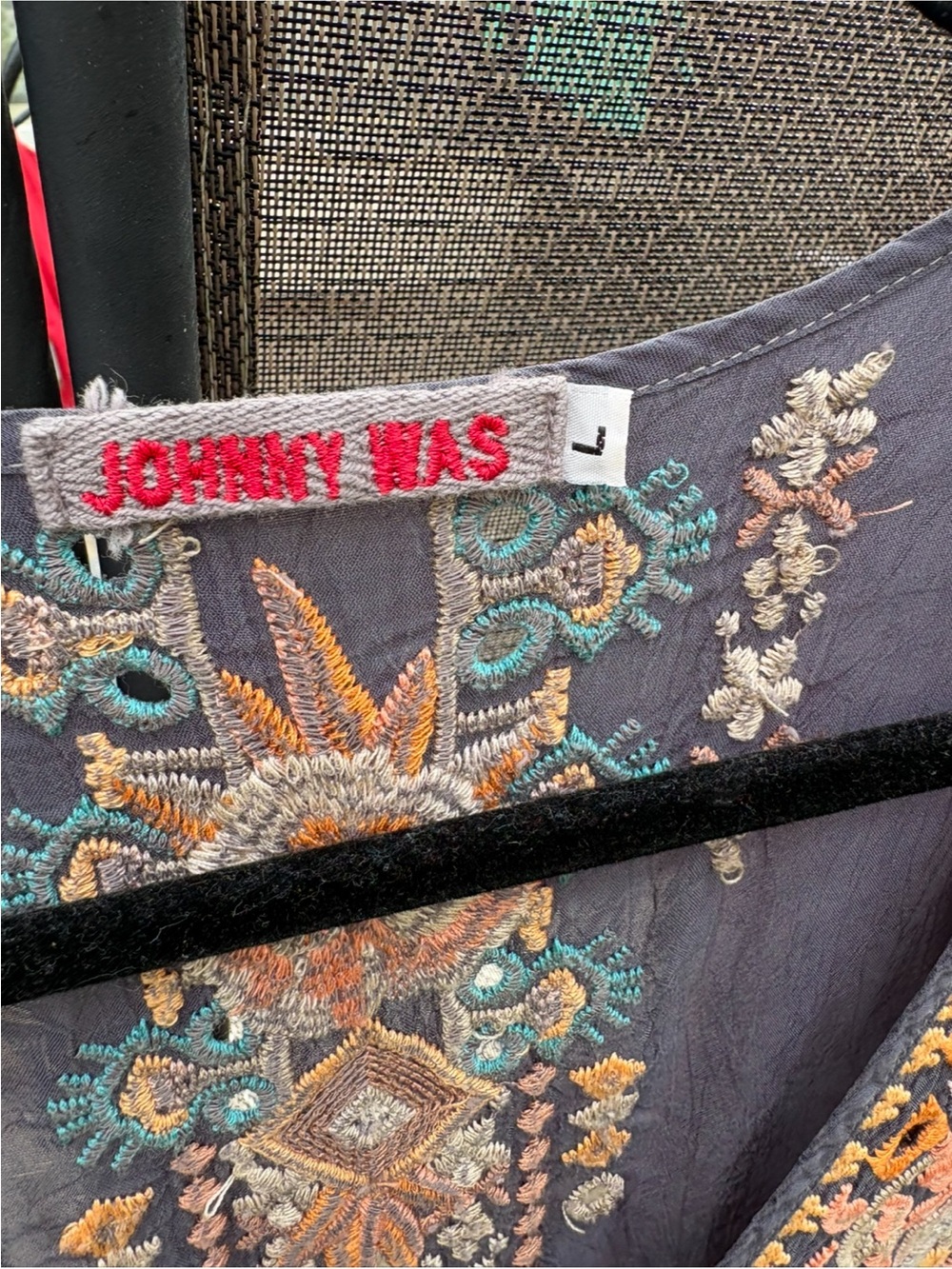 Johnny Was Bundle Embroidered V-Neck Tunics Gray and Rust - Picture 4 of 12